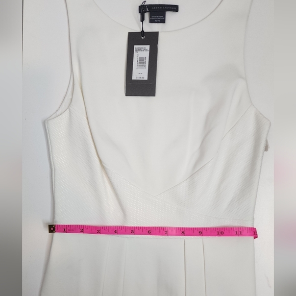 NEW‼️Armani Exchange Cream Sheath Mini Dress Halter Neckline P0 - Picture 8 of 10